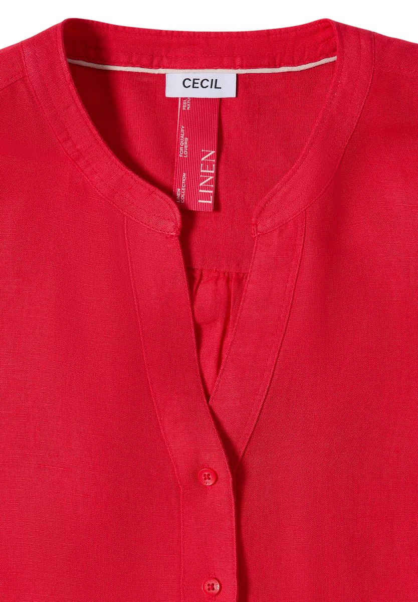 3/4-Arm Bluse aus Leinenmix