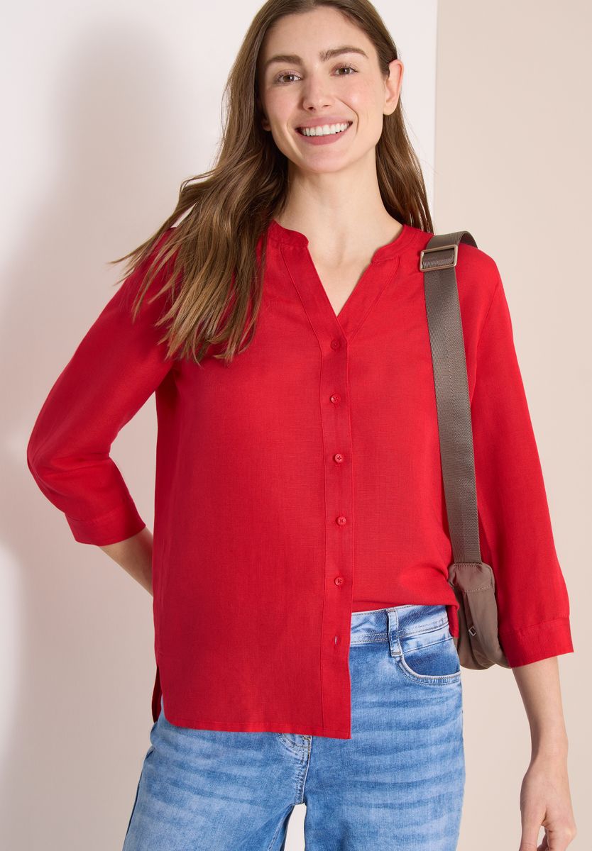 3/4-Arm Bluse aus Leinenmix