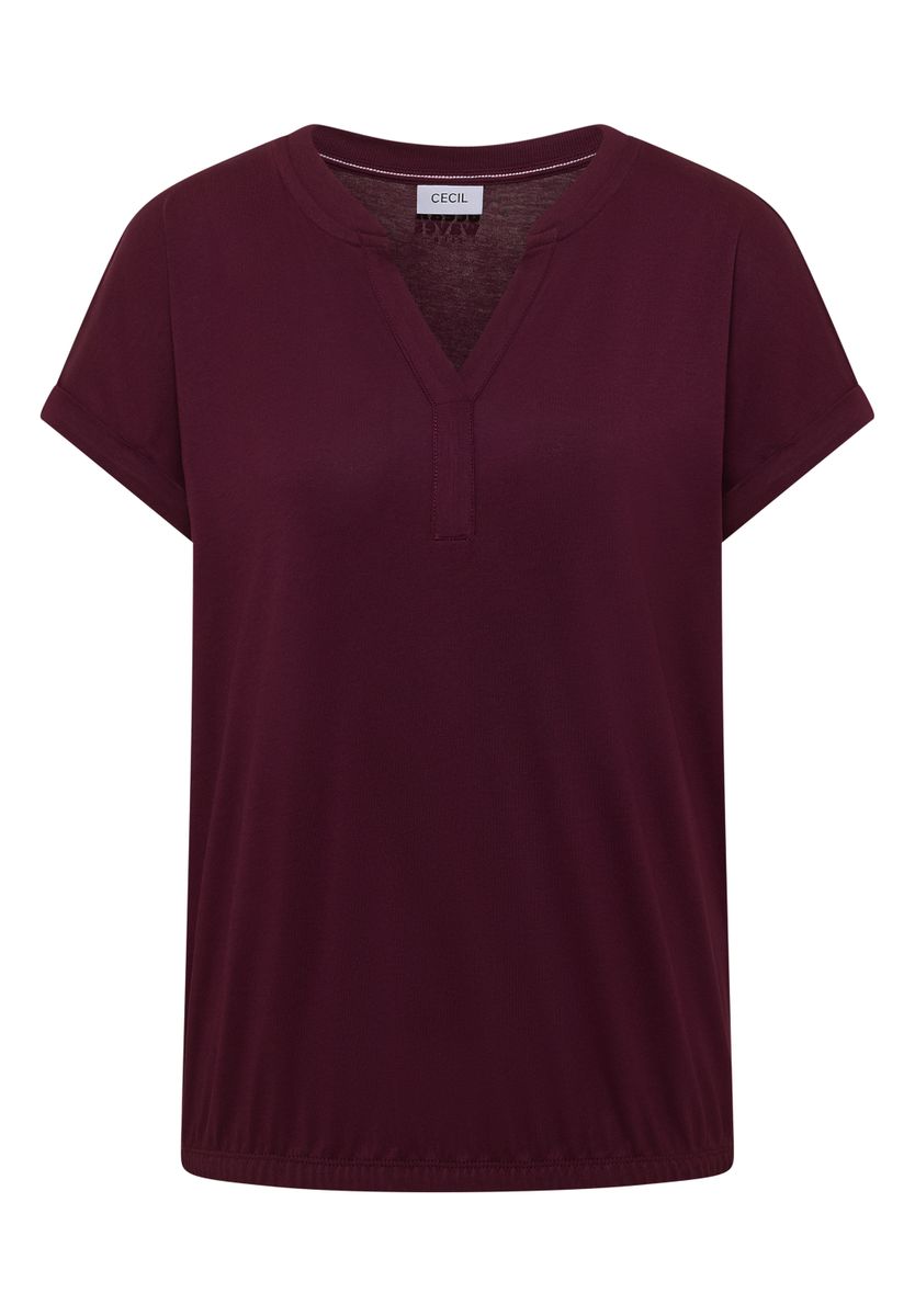 Shirt mit Split Neck im Tunika-Look