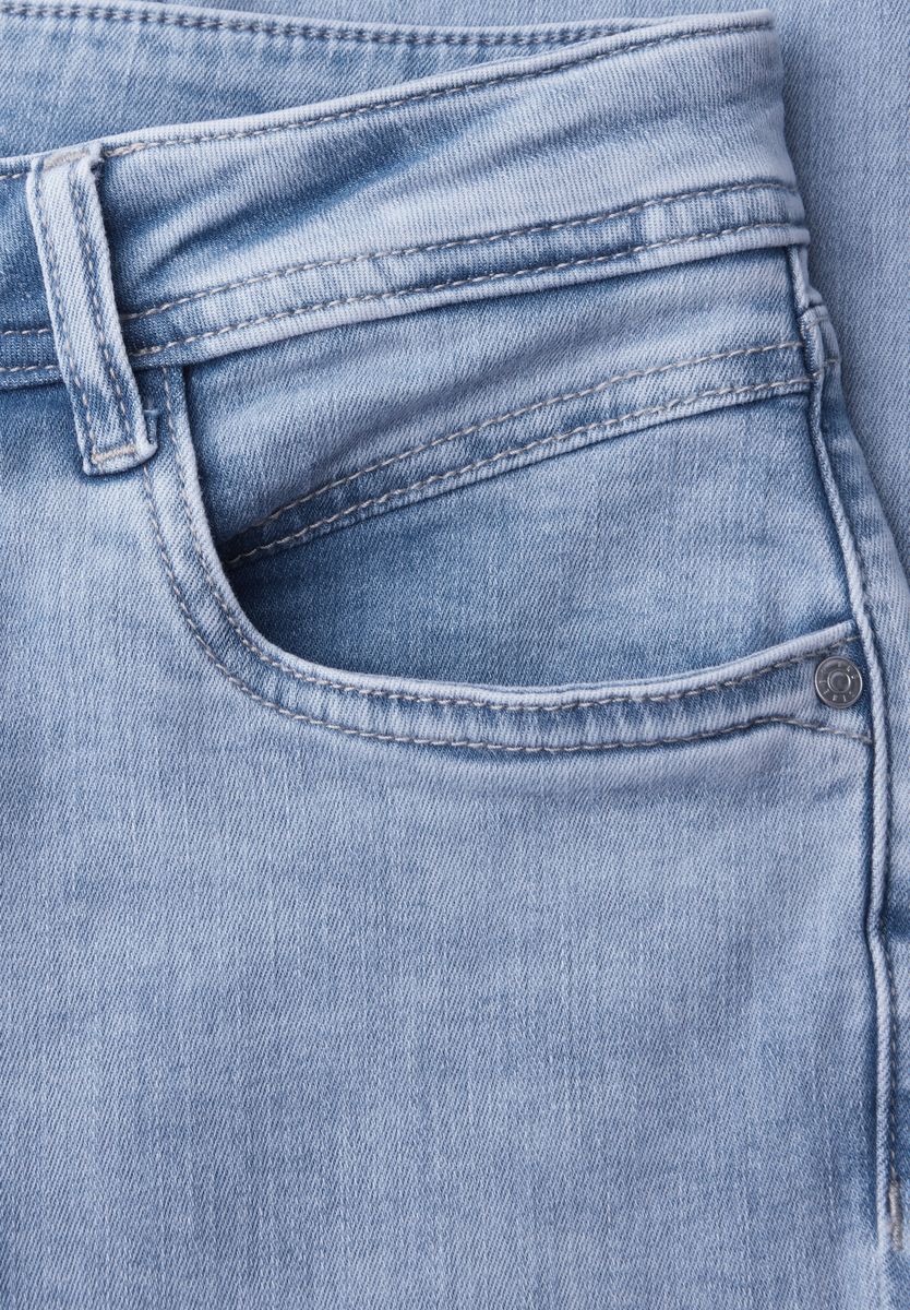 Mid Waist Slim Leg Jeans im Slim Fit