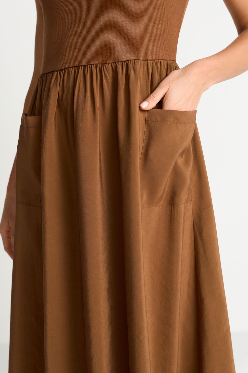 Scuba Mat Mix Parachute Dress