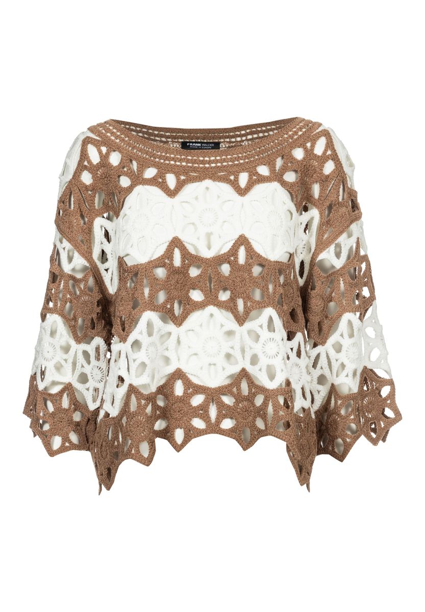 Pulli ELEMENTS mit gehäkelter Struktur