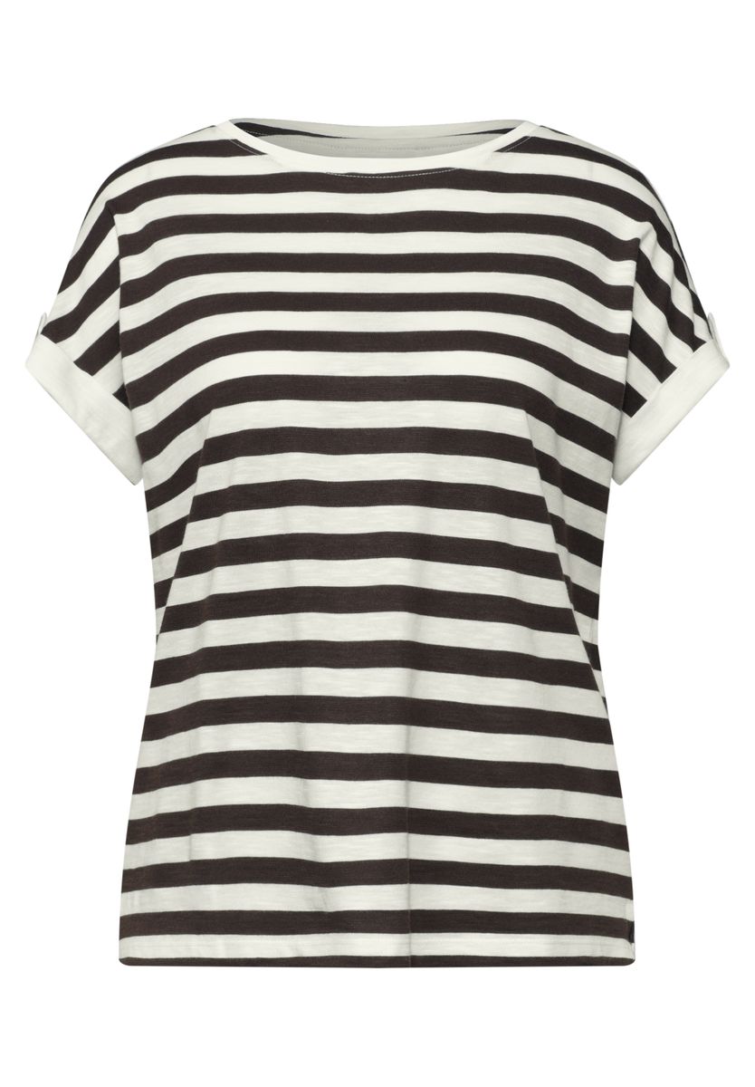 T-Shirt mit Rundhals und Knopfdetail