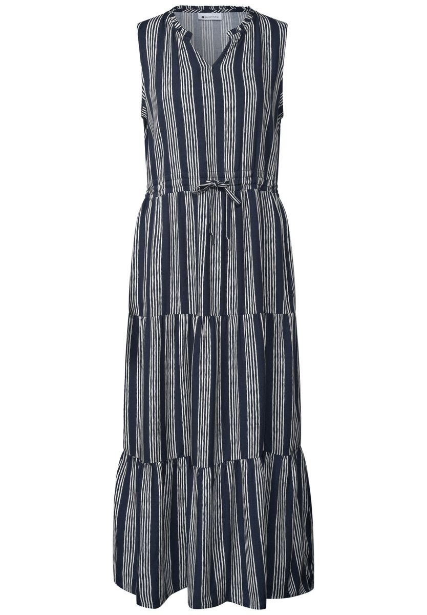 Maxikleid Mit Volants und Print