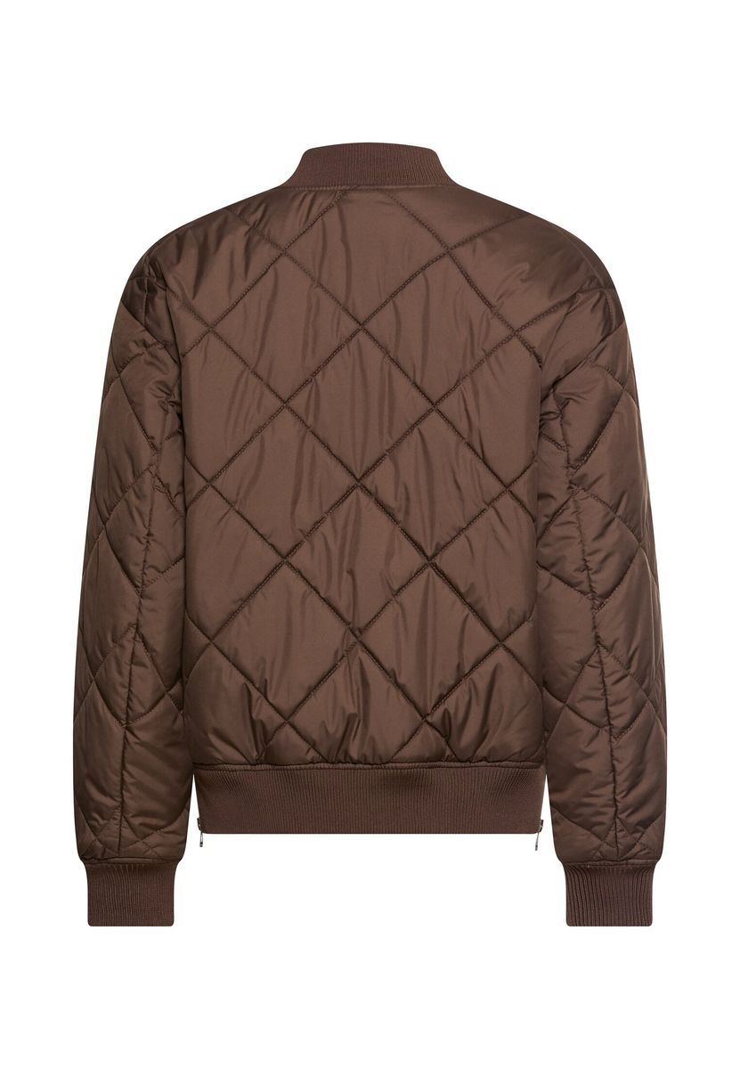 Oversize Bomberjacke mit bedrucktem Futter