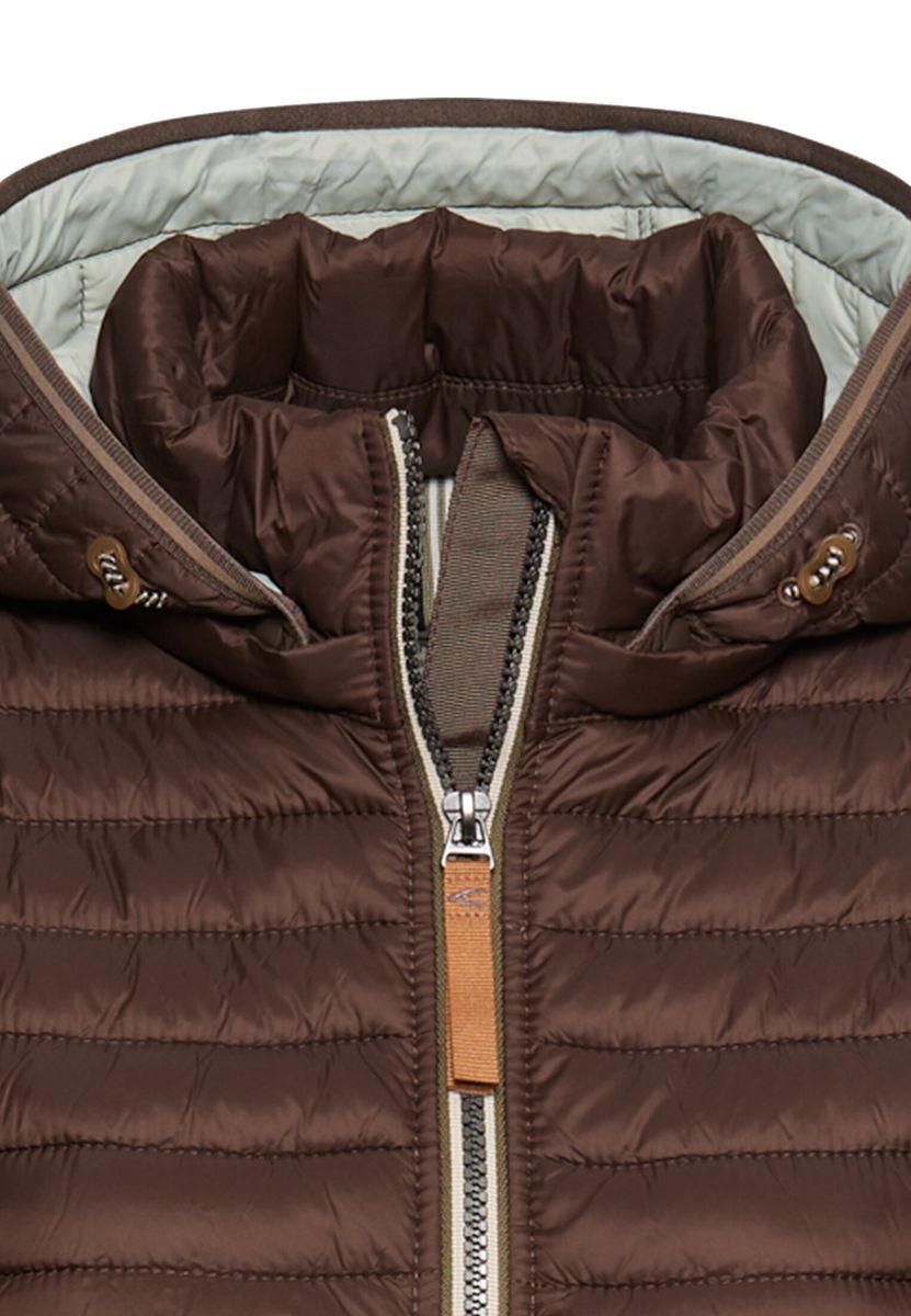 Winddichte Jacke mit seitlichem Strick-Einsatz