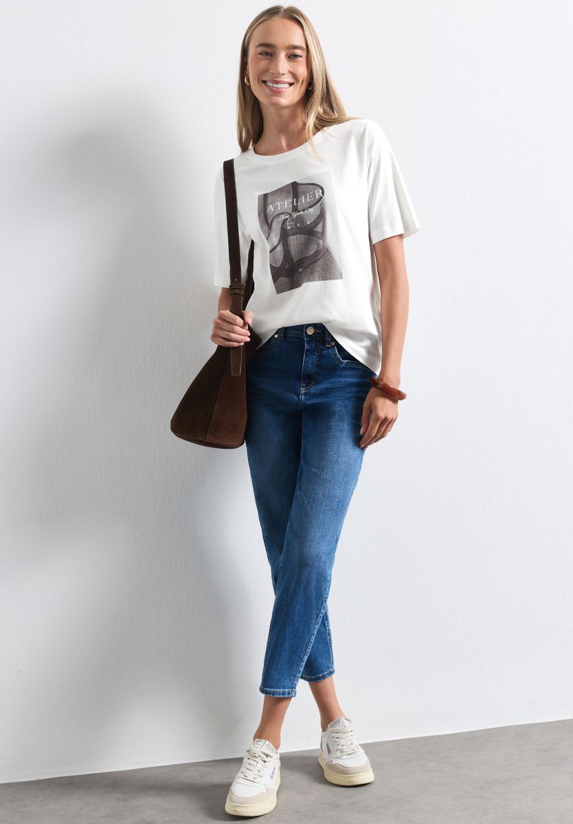 T-Shirt mit Rundhals und Fotoprint
