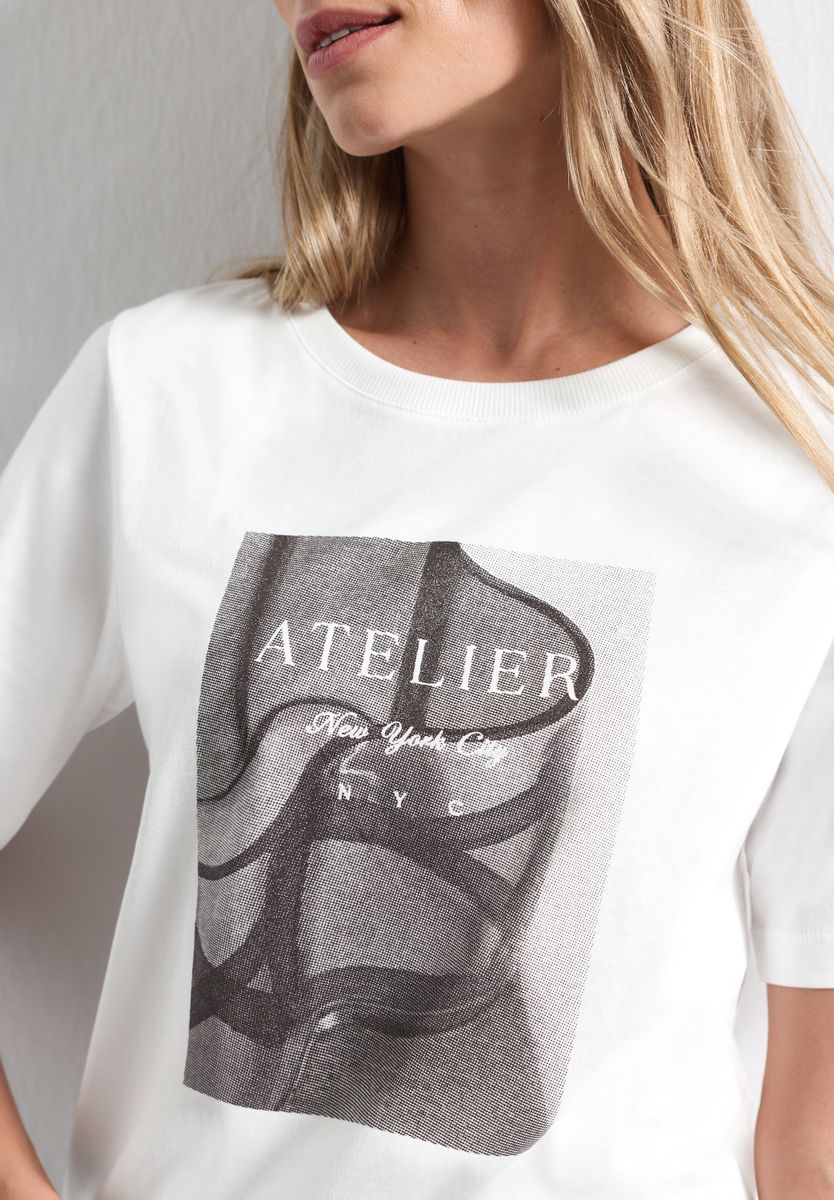 T-Shirt mit Rundhals und Fotoprint
