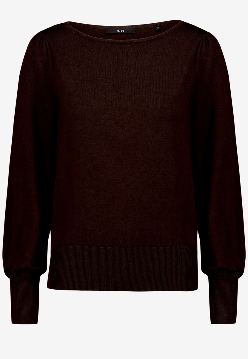 Feinstrickpullover mit U-Boot Ausschnitt