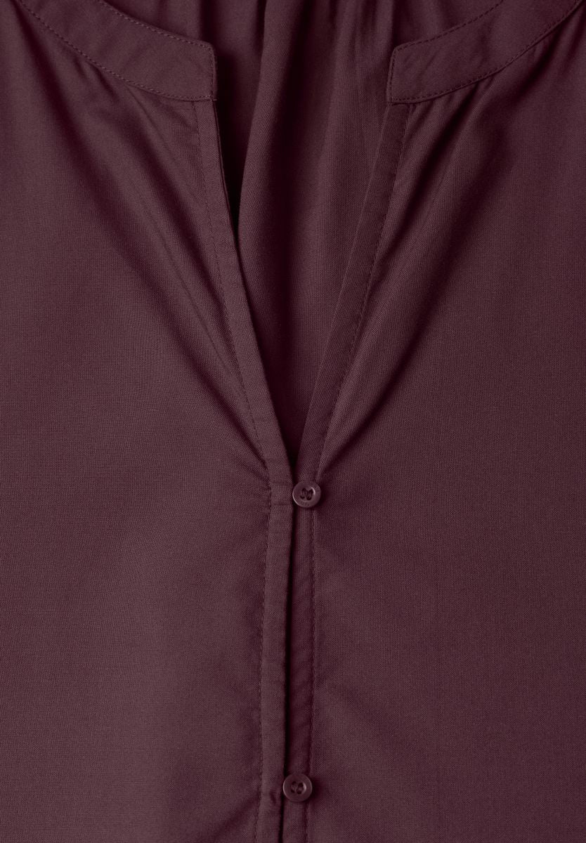 3/4-Arm Bluse mit Split Neck