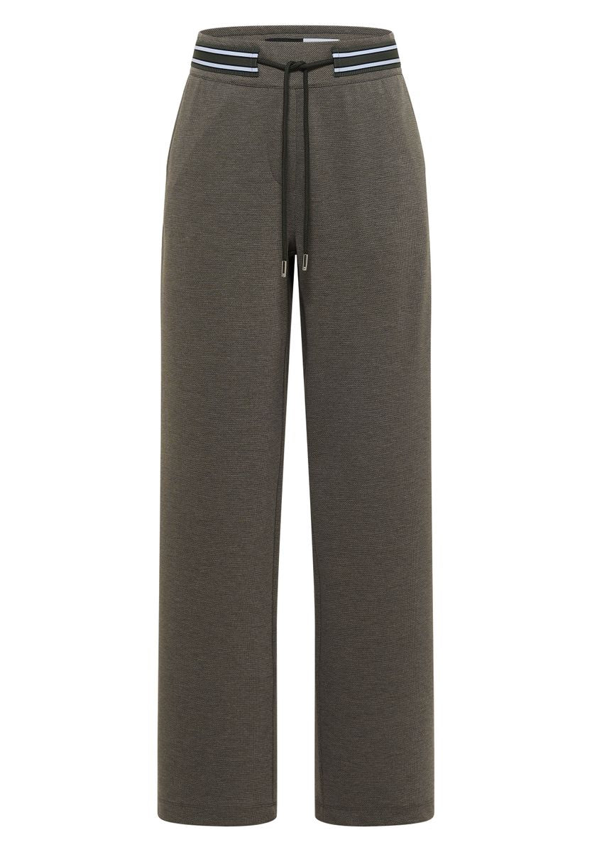 High Waist Straight Leg Hose mit Dessin