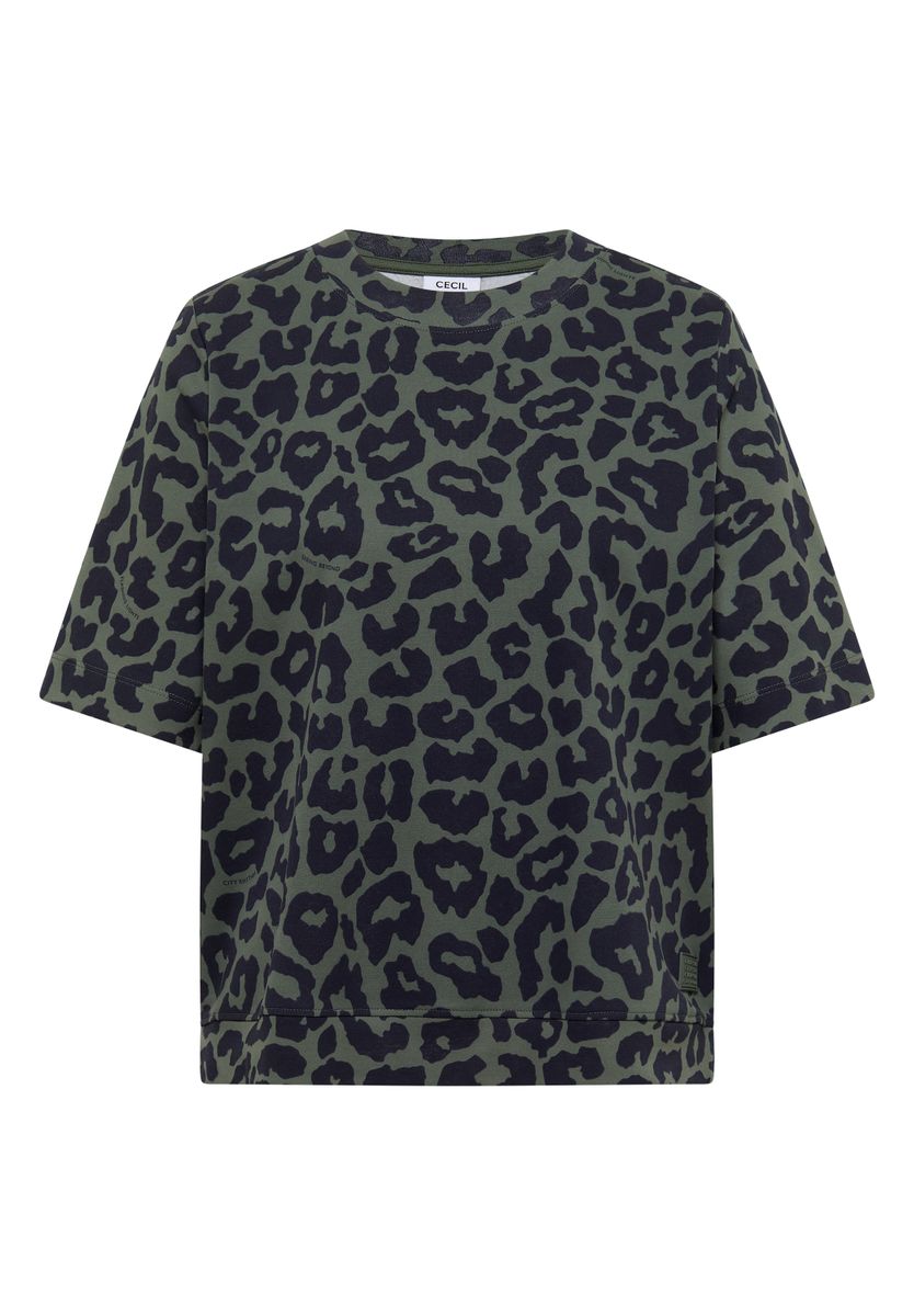 T-Shirt mit Rundhals und Leo-Muster