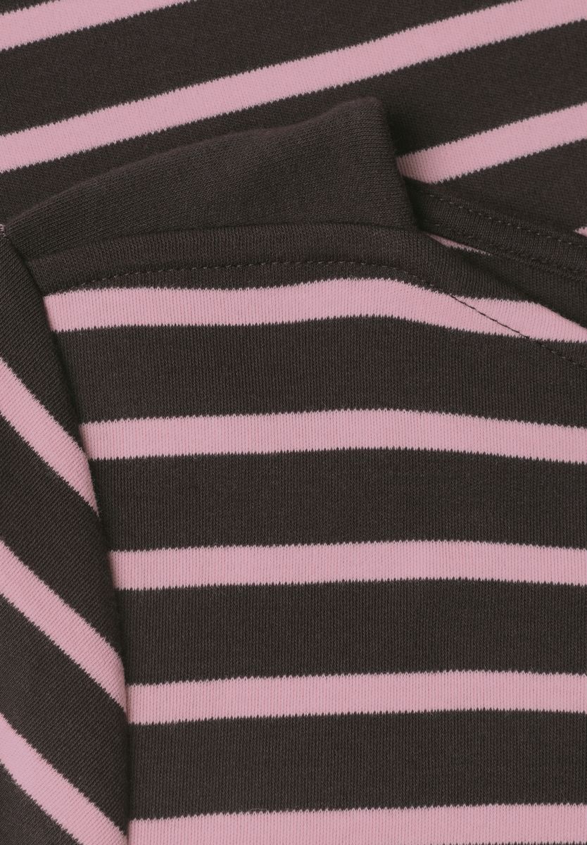 3/4-Arm Shirt mit Boat Neck und Streifen