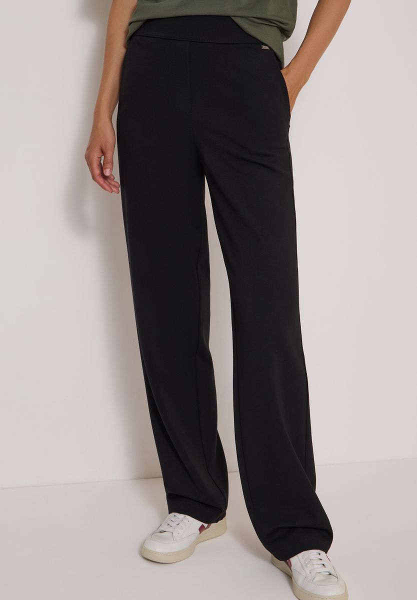 High Waist Straight Leg Hose im Loose Fit