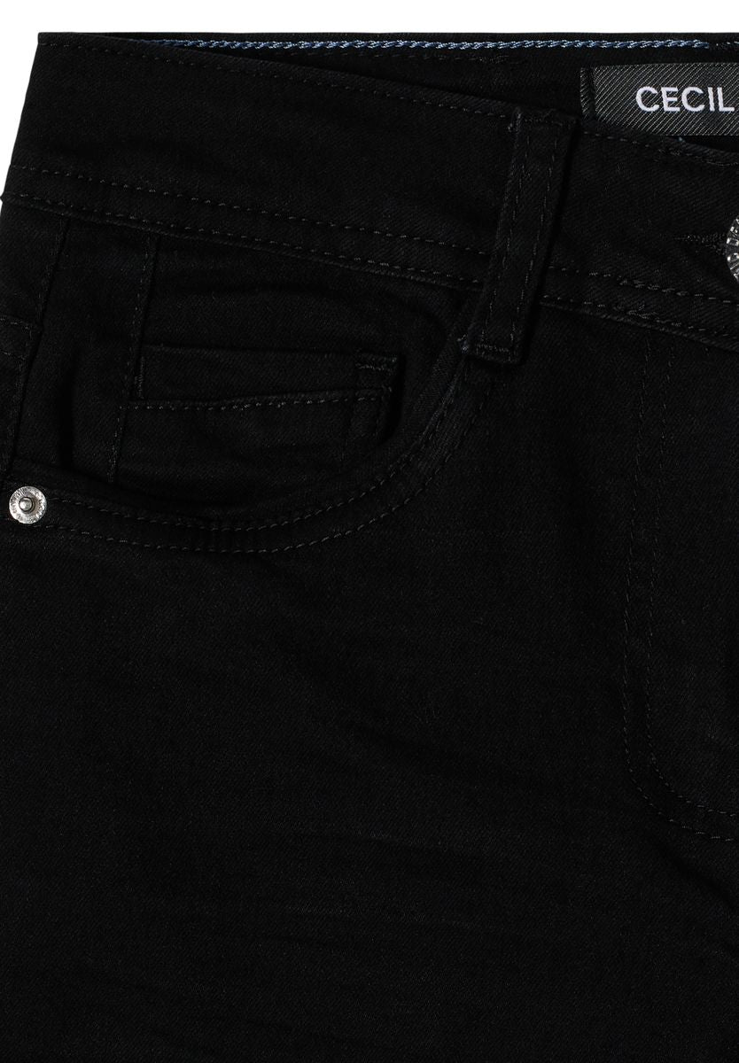 Mid Waist Straight Leg Jeans im Casual Fit