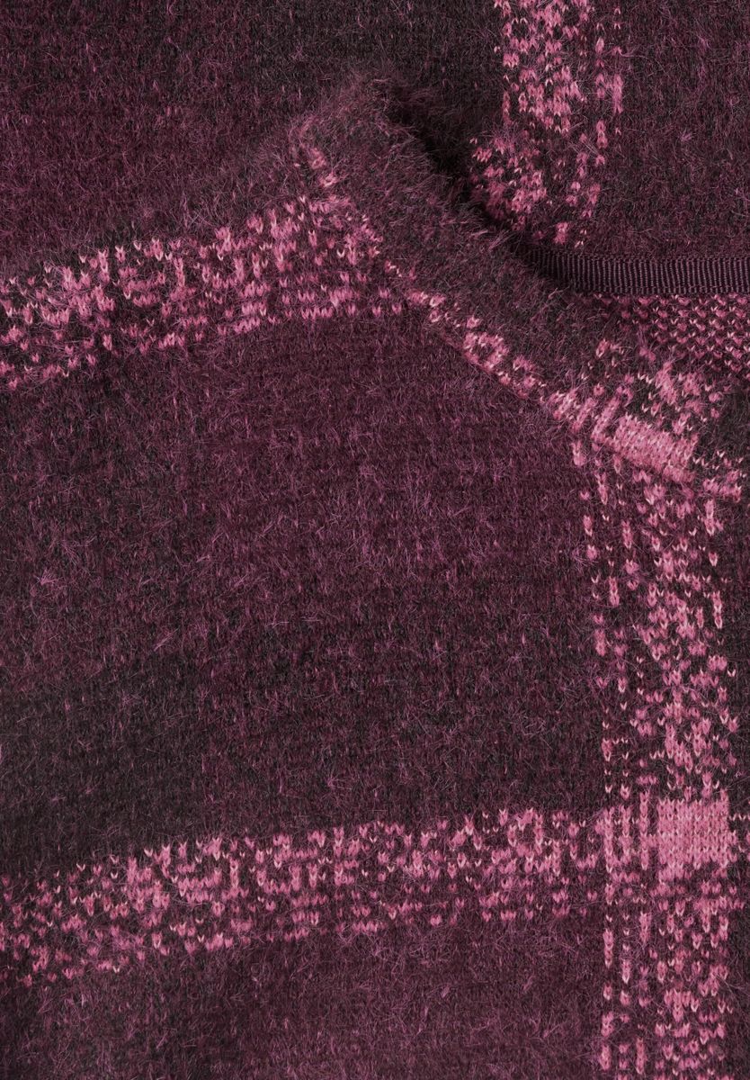 Langarm Shirt mit Rundhals und Karomuster