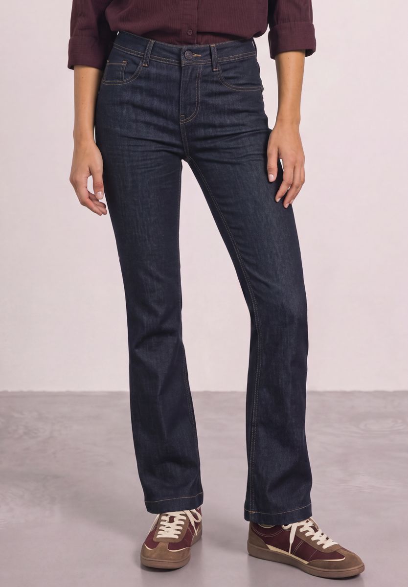 High Waist Bootcut Jeans im Slim Fit