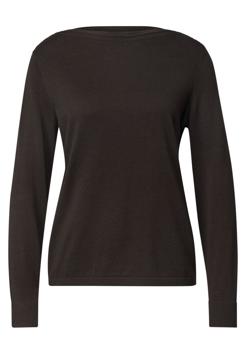 Basic Pullover mit U-Boot-Ausschnitt