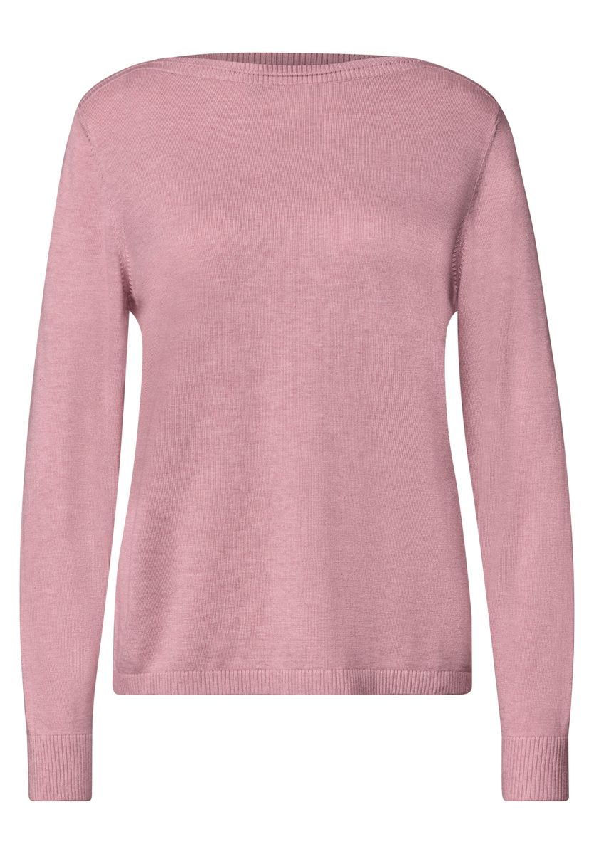 Basic Pullover mit U-Boot-Ausschnitt