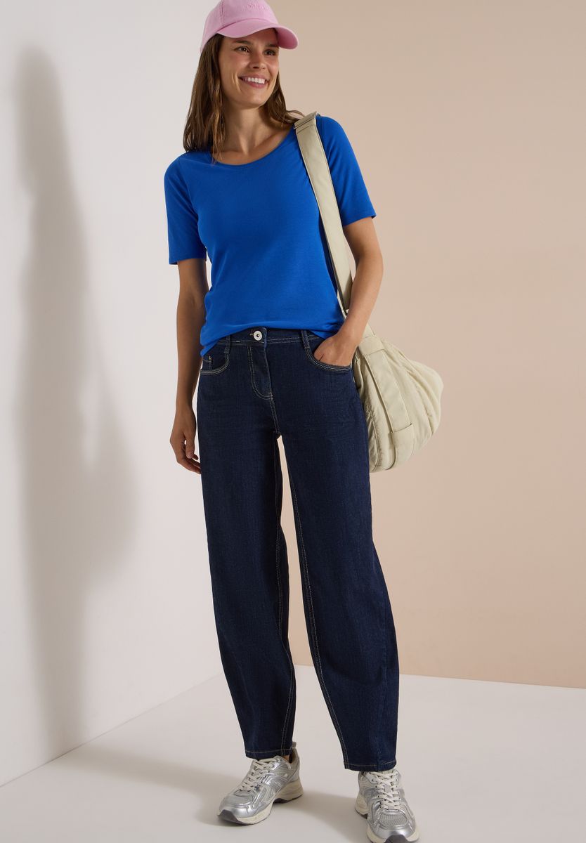 High Waist Barrel Leg Jeans im Loose Fit