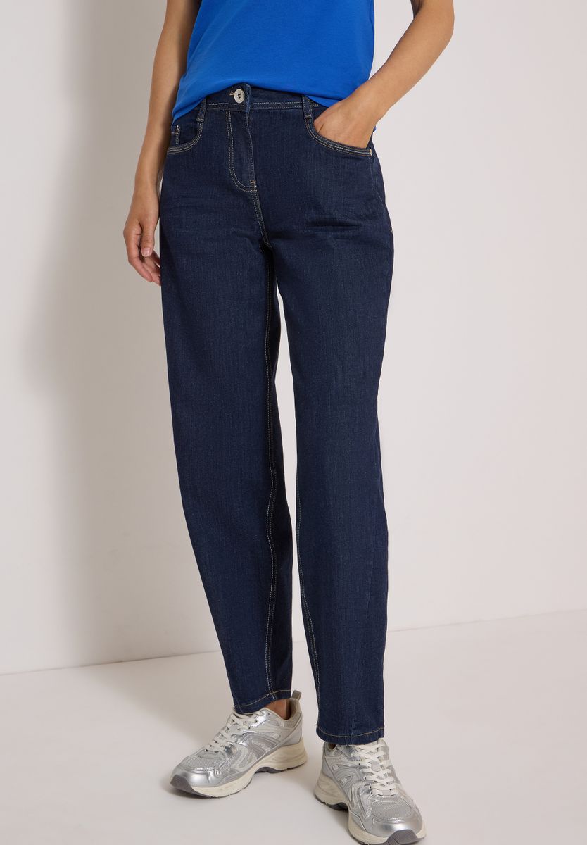 High Waist Barrel Leg Jeans im Loose Fit