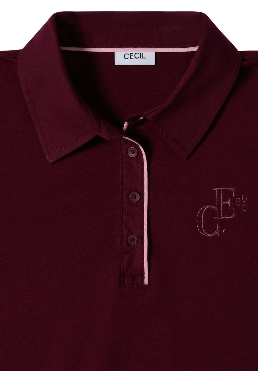 Langarm Poloshirt mit Knöpfen