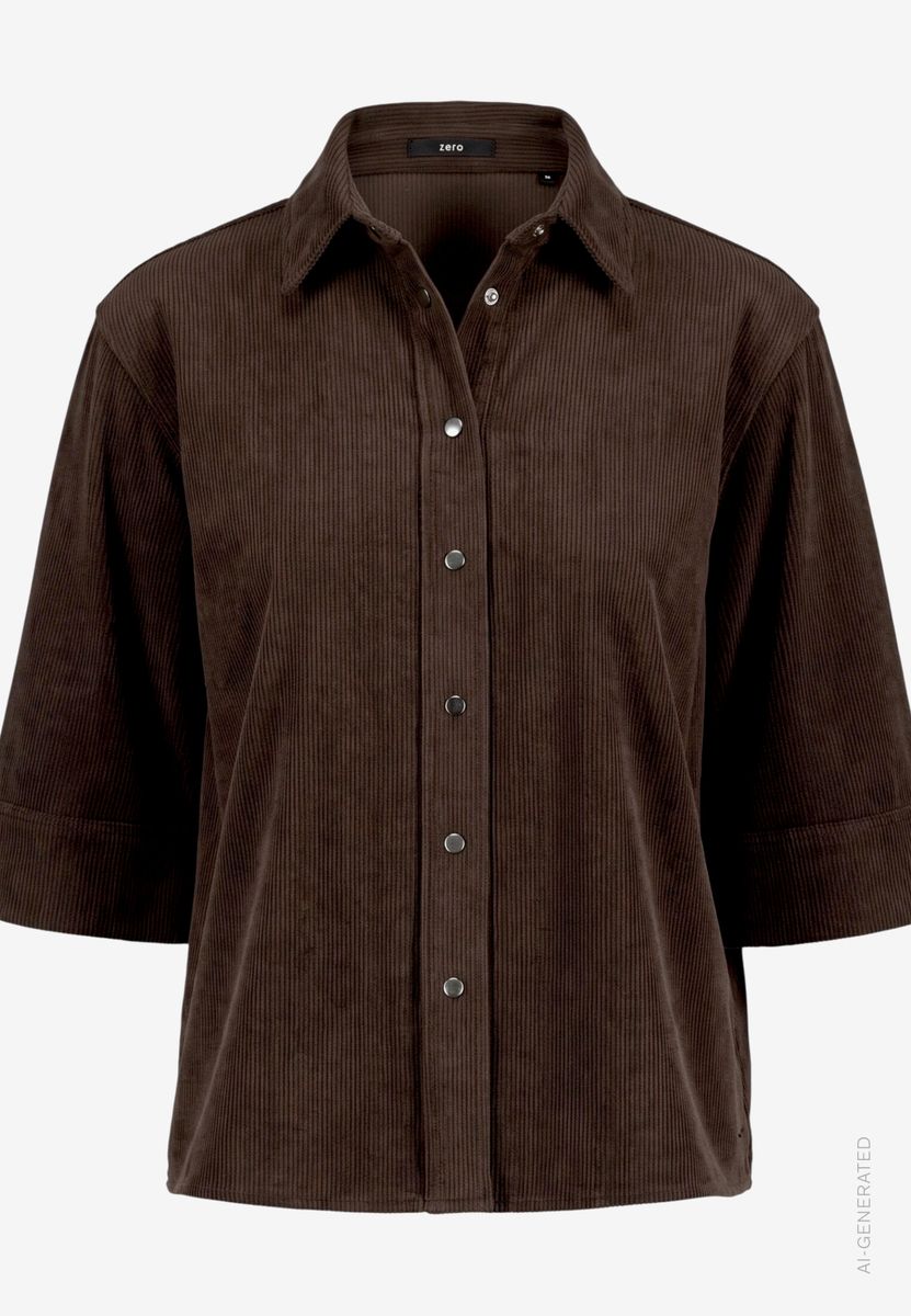 Cord Bluse mit Knöpfen