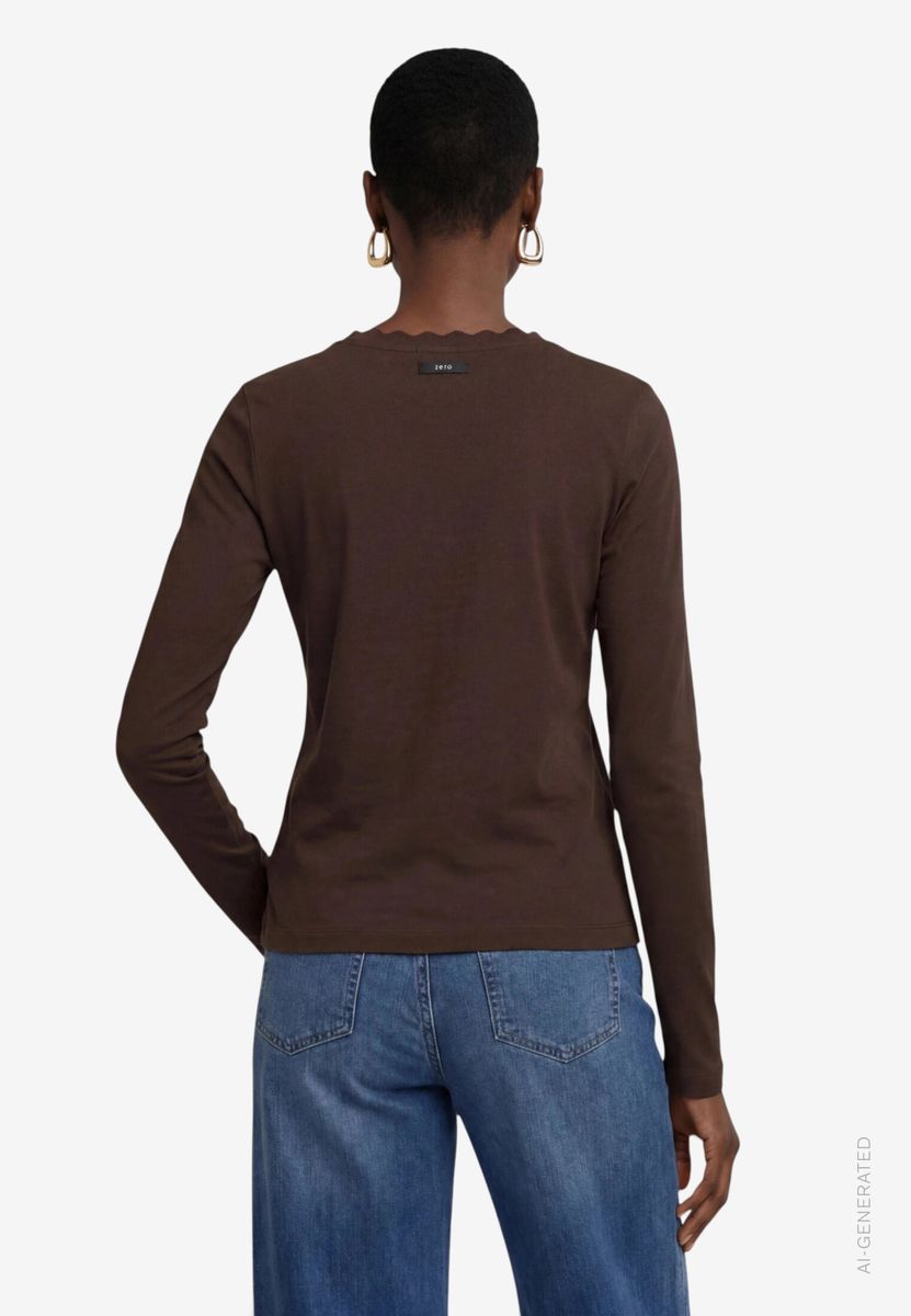 Langarmshirt Damen aus Baumwolle