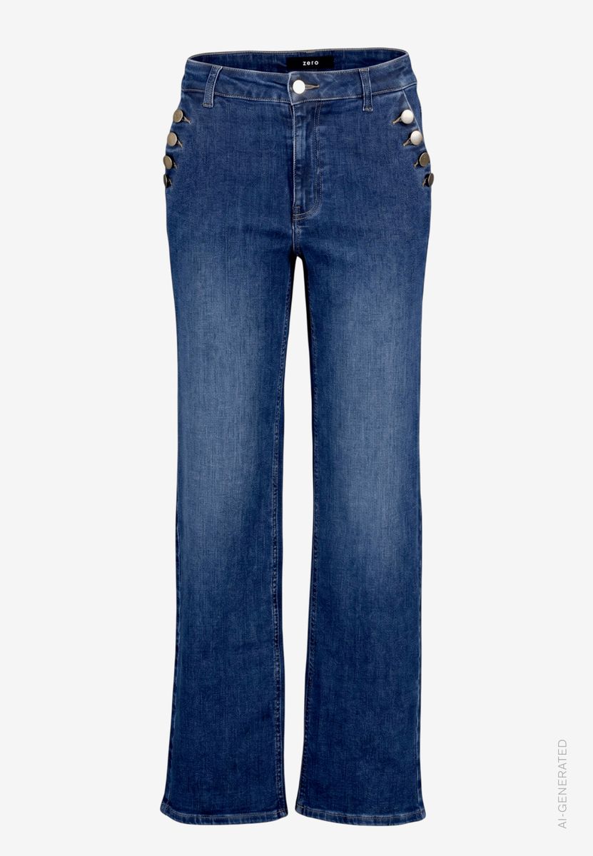 Damen Jeans mit Zierknöpfen