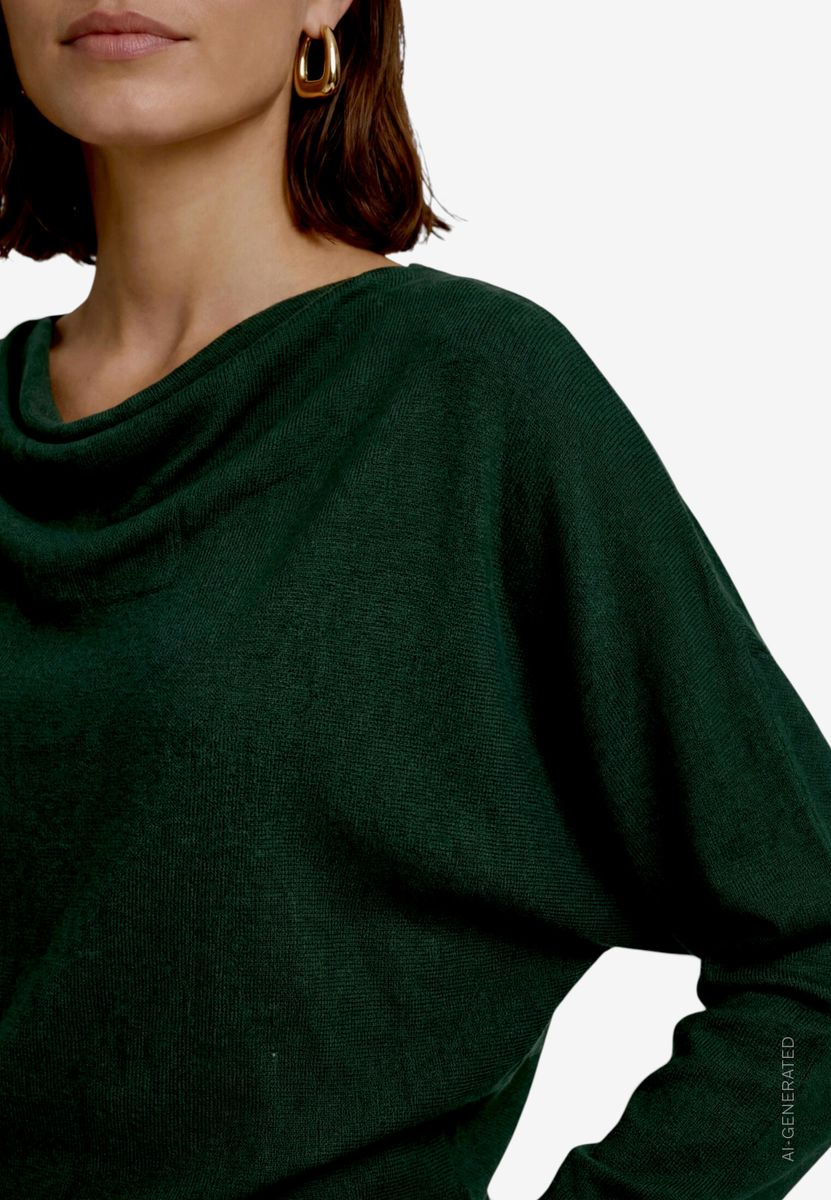 Strickpullover mit Fledermausärmeln