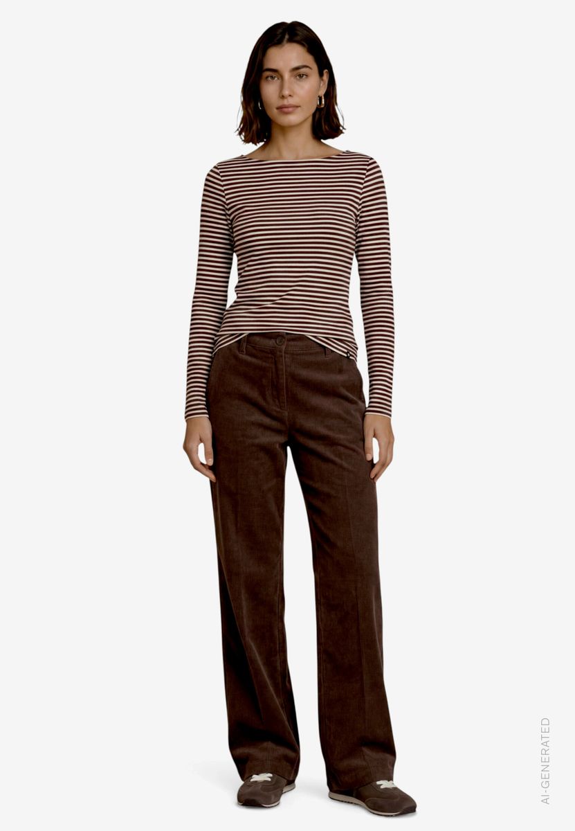 Damen Cordhose mit Bügelfalte