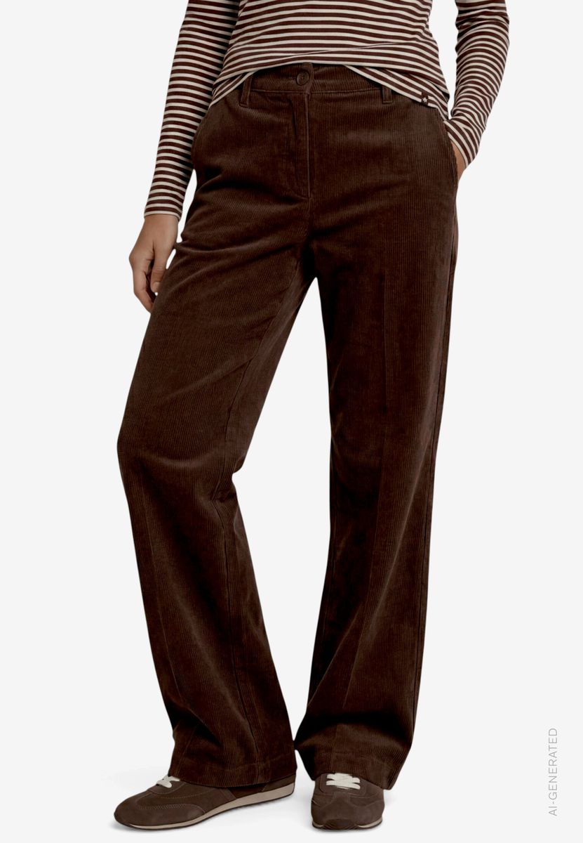 Damen Cordhose mit Bügelfalte