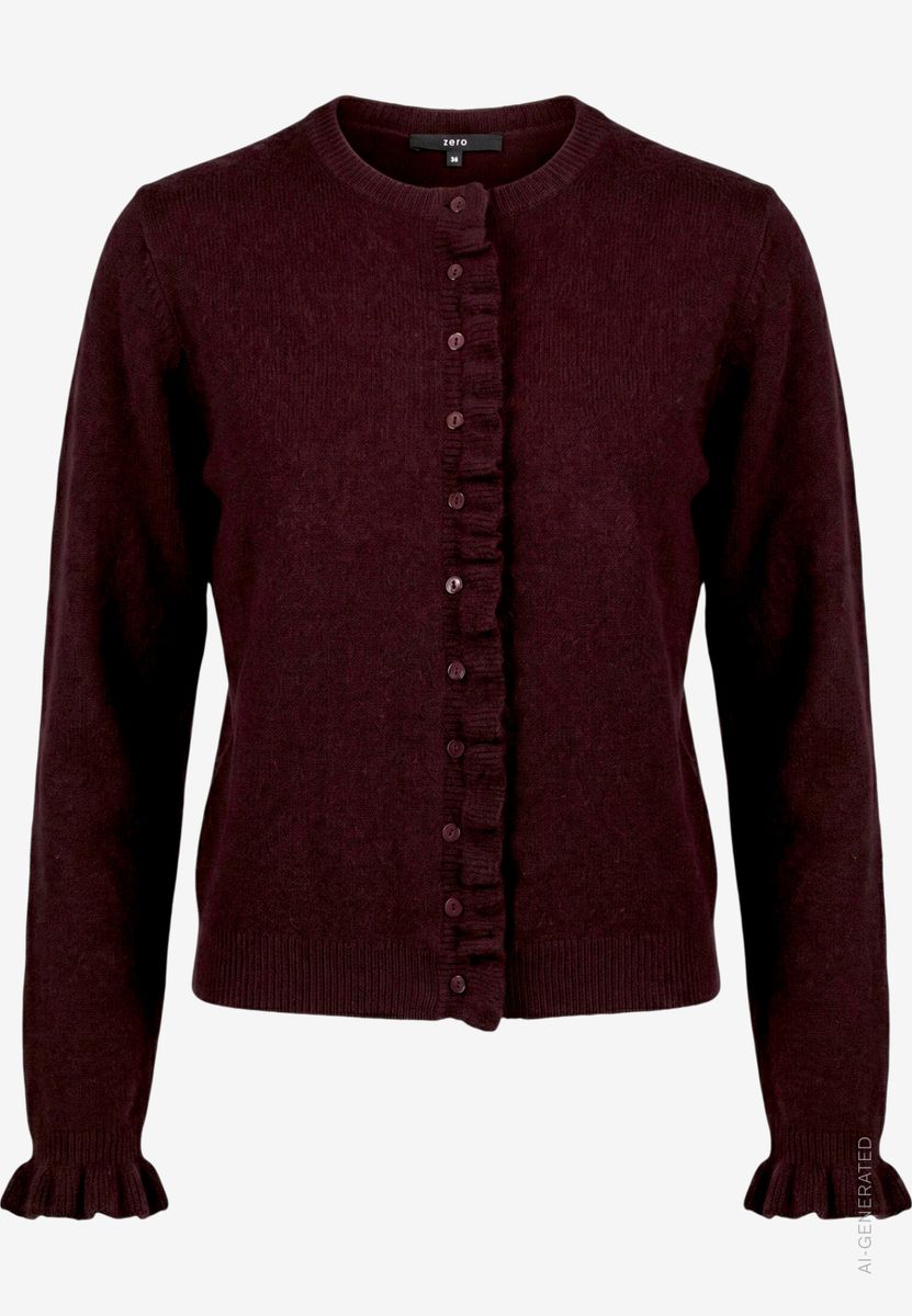 Strickjacke Damen mit Rüschen