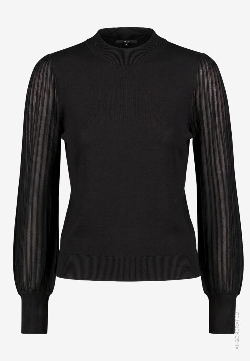 Damen Pullover mit transparenten Ärmeln