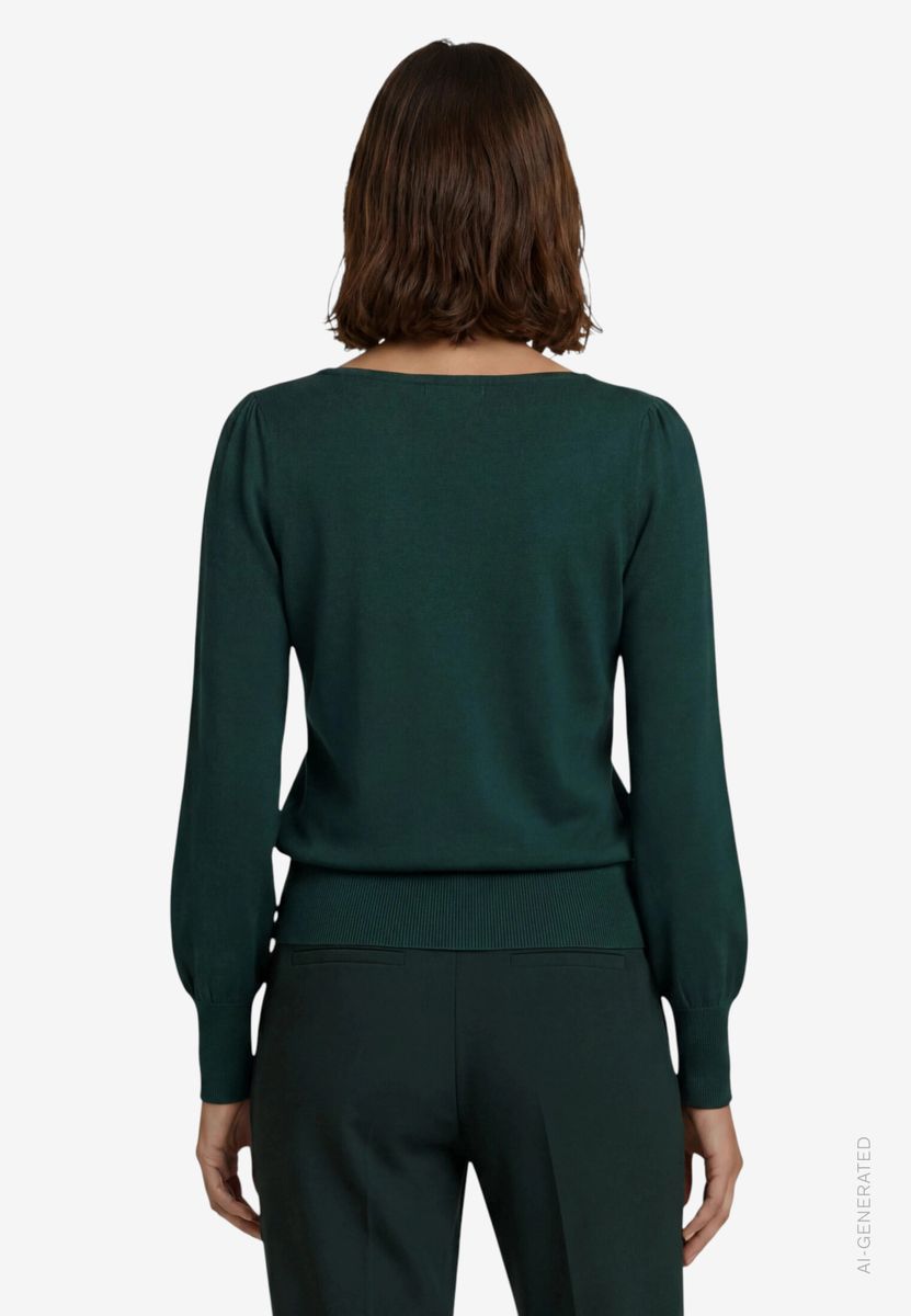 Feinstrickpullover mit U-Boot Ausschnitt