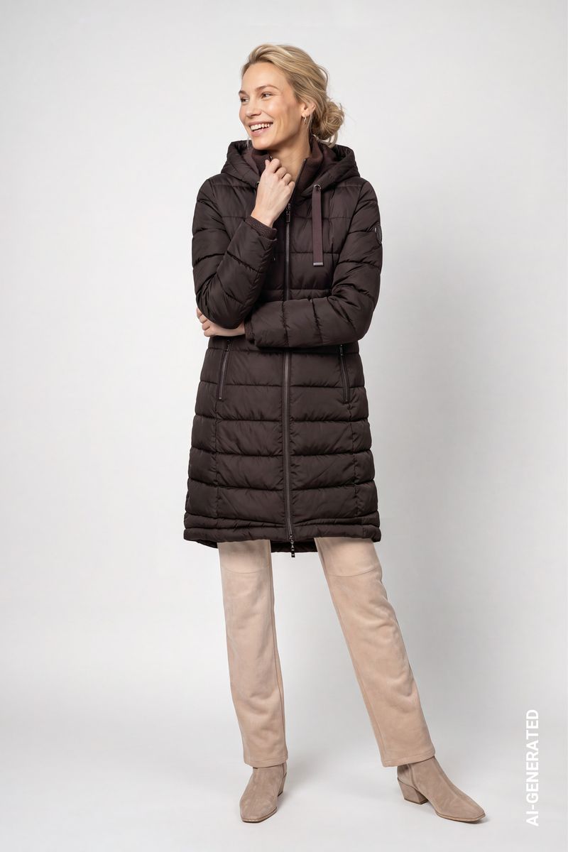 Steppmantel mit Lurex