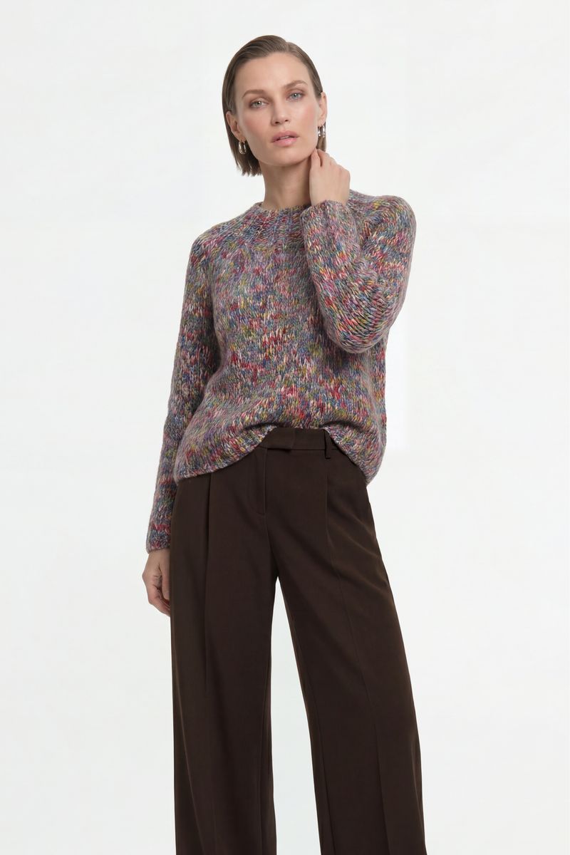 Multicoloured Mock Neck