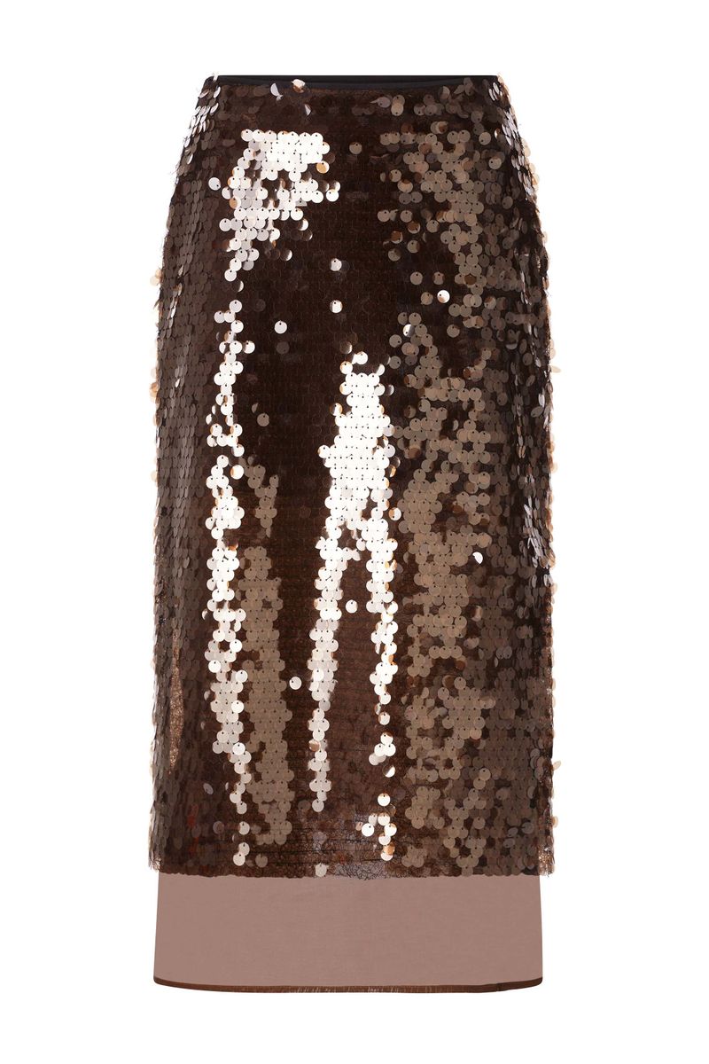 Sequin Midi Skirt
