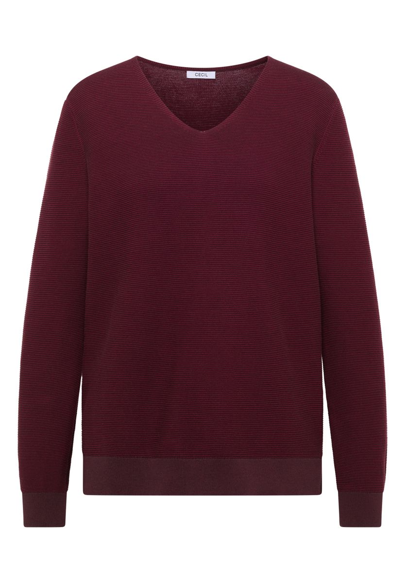 Pullover im Two-Tone-Look mit V-Neck