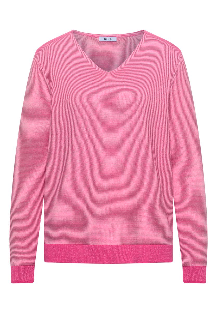 Pullover im Two-Tone-Look mit V-Neck