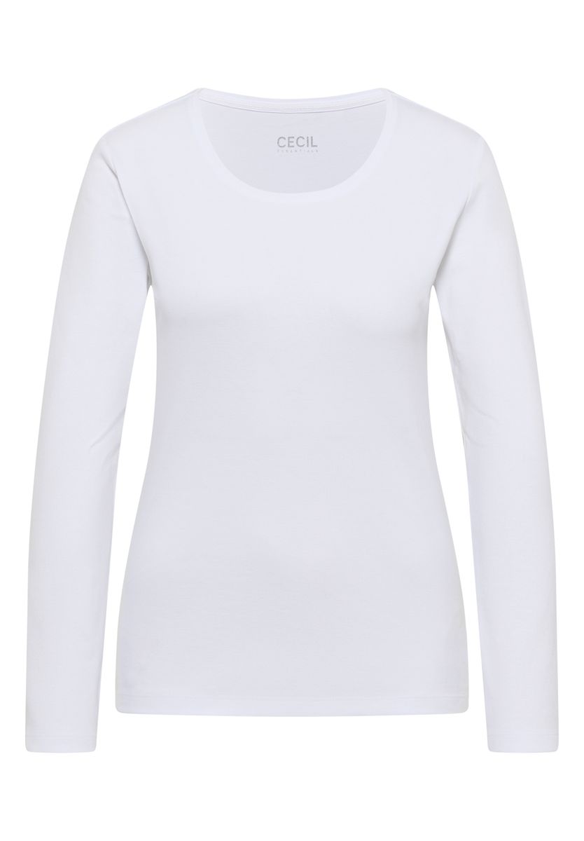 Basic Langarm Shirt mit Rundhals
