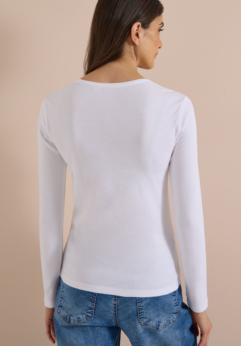 Basic Langarm Shirt mit Rundhals