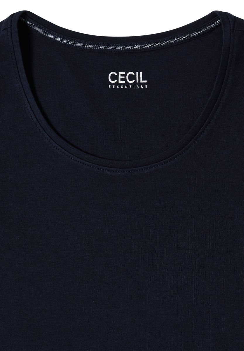 Basic Langarm Shirt mit Rundhals