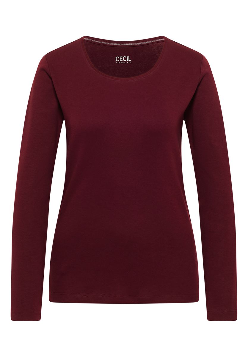 Basic Langarm Shirt mit Rundhals