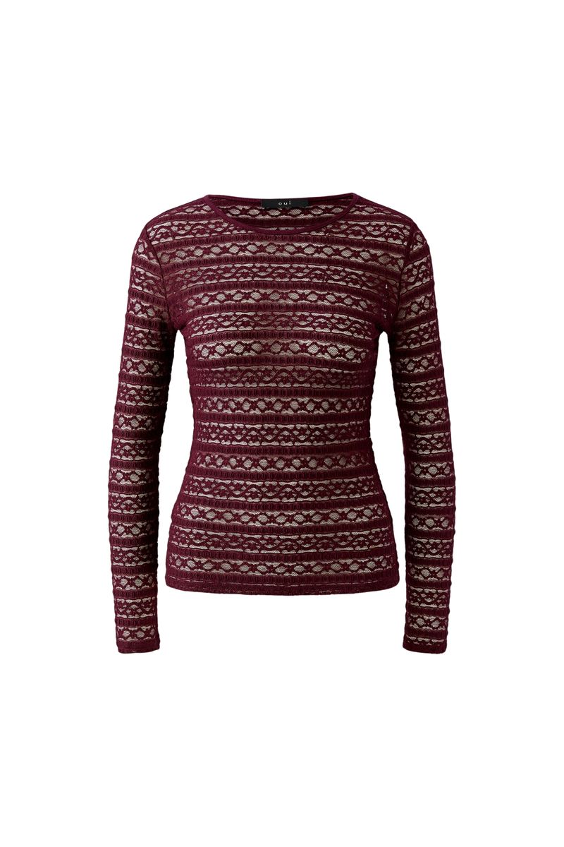 Langarmshirt Spitze