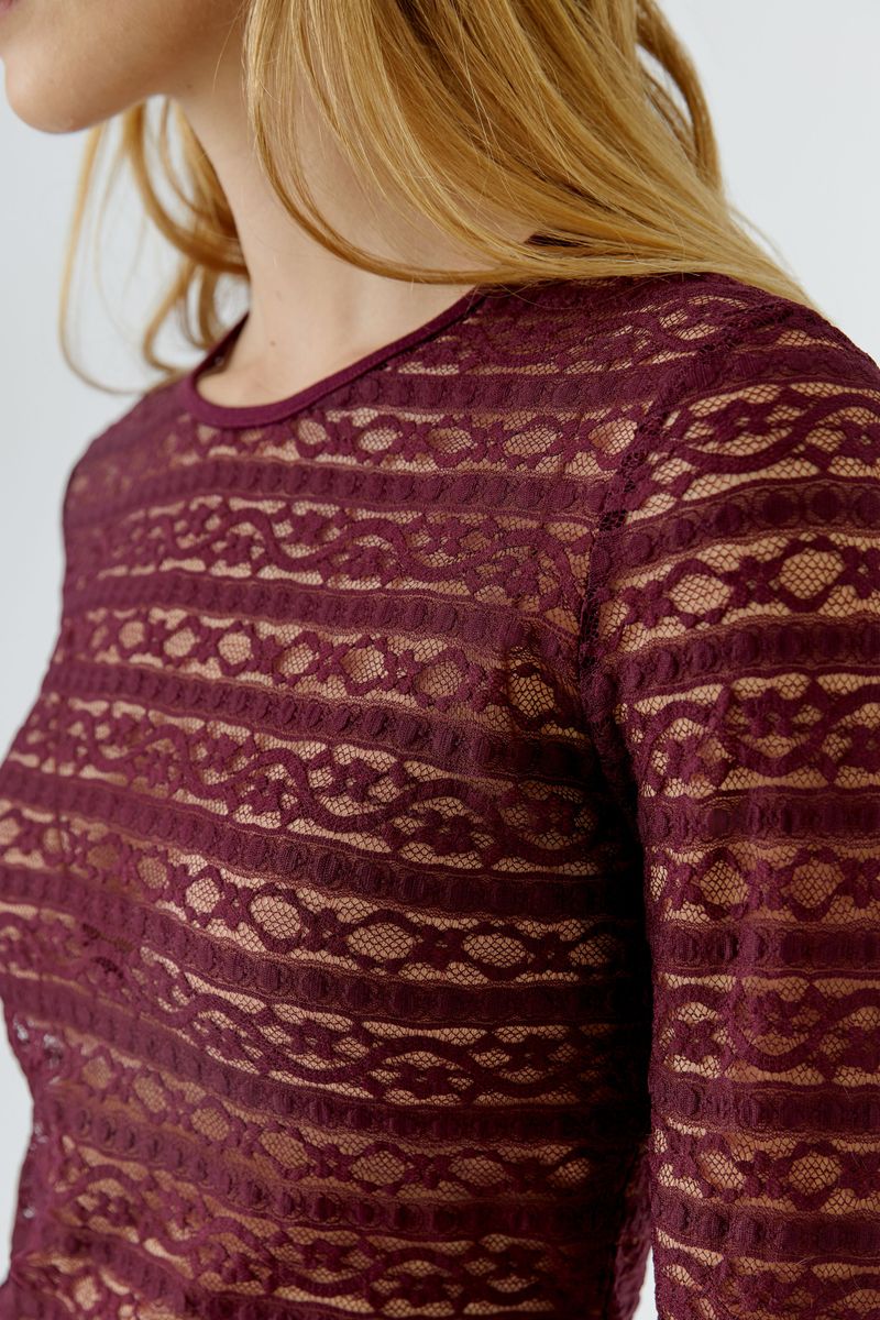 Langarmshirt Spitze