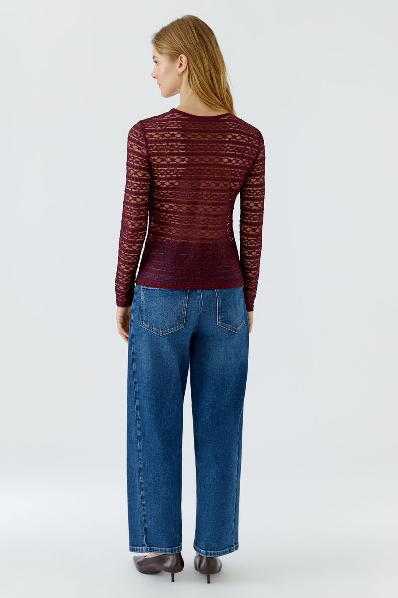 Langarmshirt Spitze