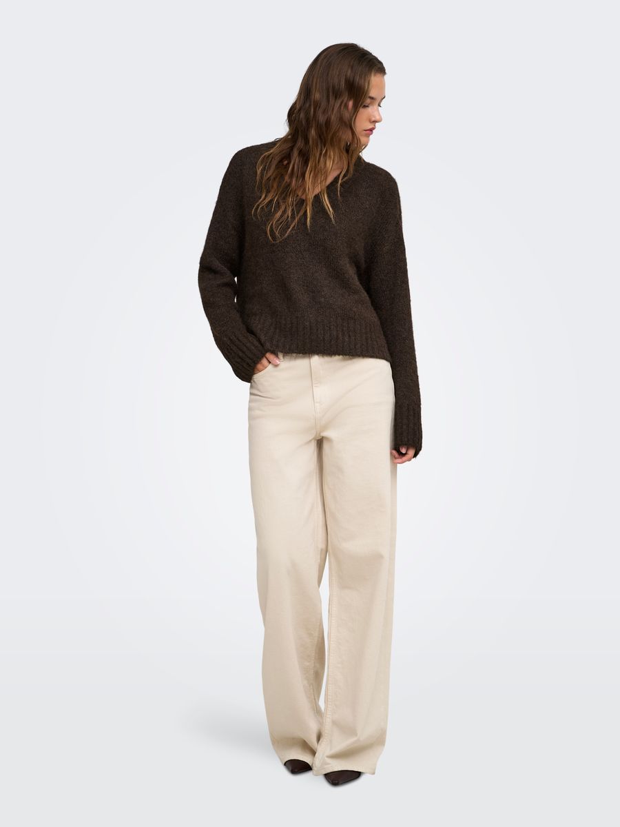 ONLFIONA LS LOOSE V-NECK KNT