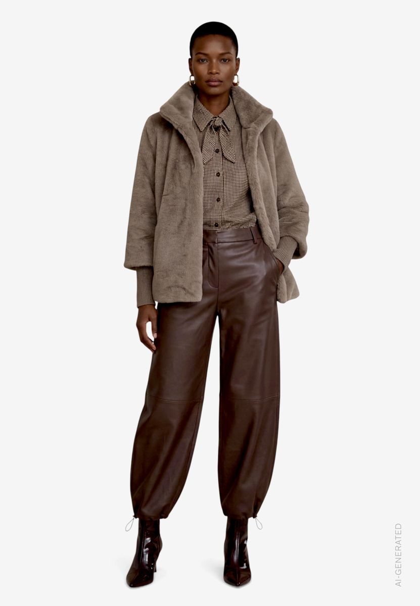 Plüschjacke mit Knöpfen