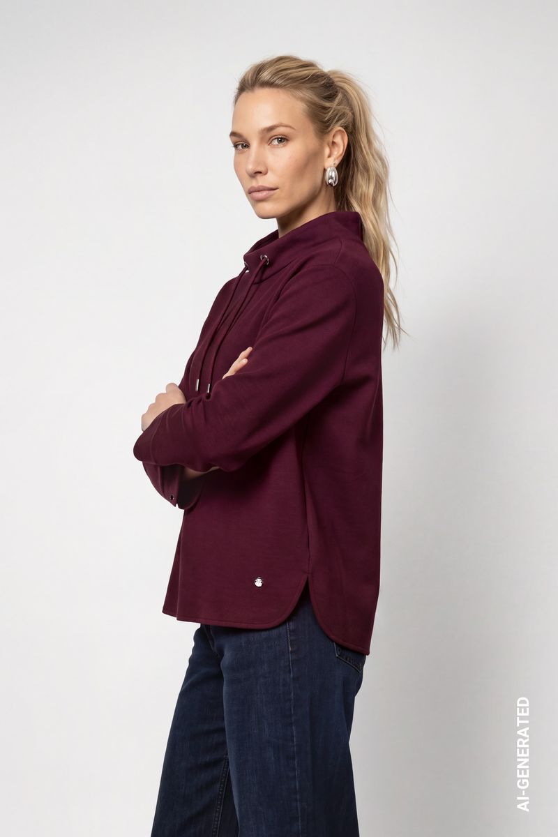 Sweatshirt mit Stehkragen